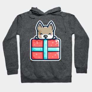 Paws-itively Cute Dog And Present Hoodie